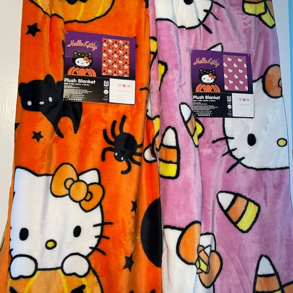 Bundle of Hello Kitty Oversized Halloween plush throw blankets